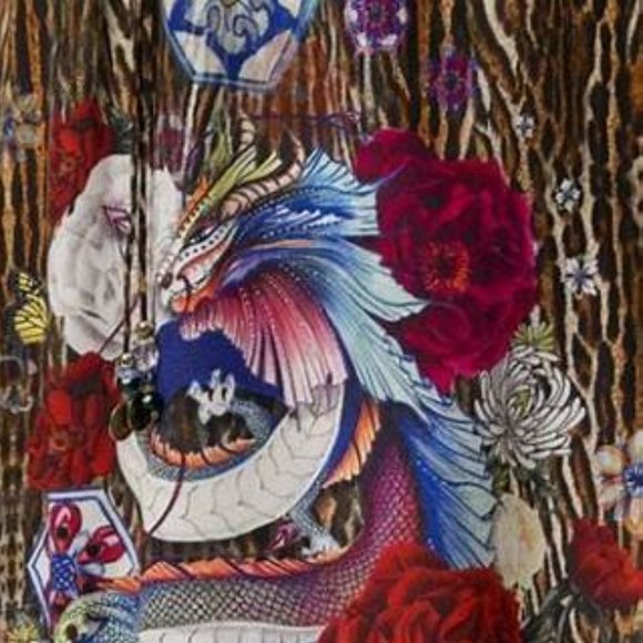 Camilla 'MYTHICAL CREATURES' Chiffon Silk Blouse - Picture 5 of 10